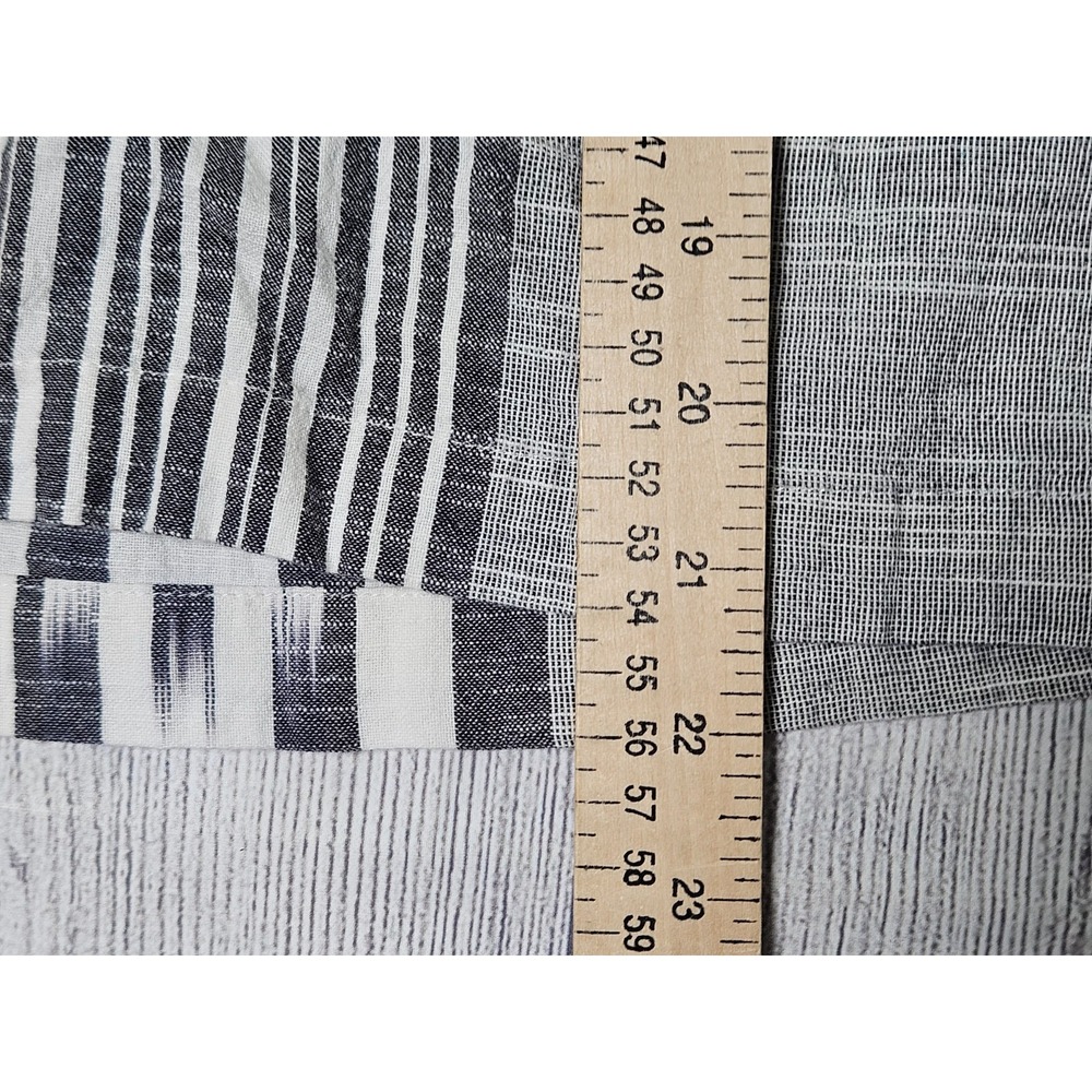 Pure Jill Tunic Top Womens Small Gray Striped Cotton Lightweight Boho Lagenlook - Picture 3 of 6